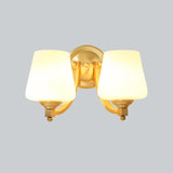 Bedroom Minimalist Gold Faceted Globe Wall Sconce Image - 16