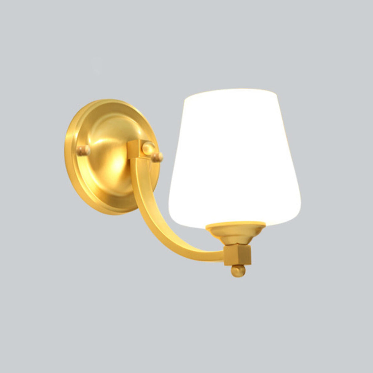 Bedroom Minimalist Gold Faceted Globe Wall Sconce Image - 2