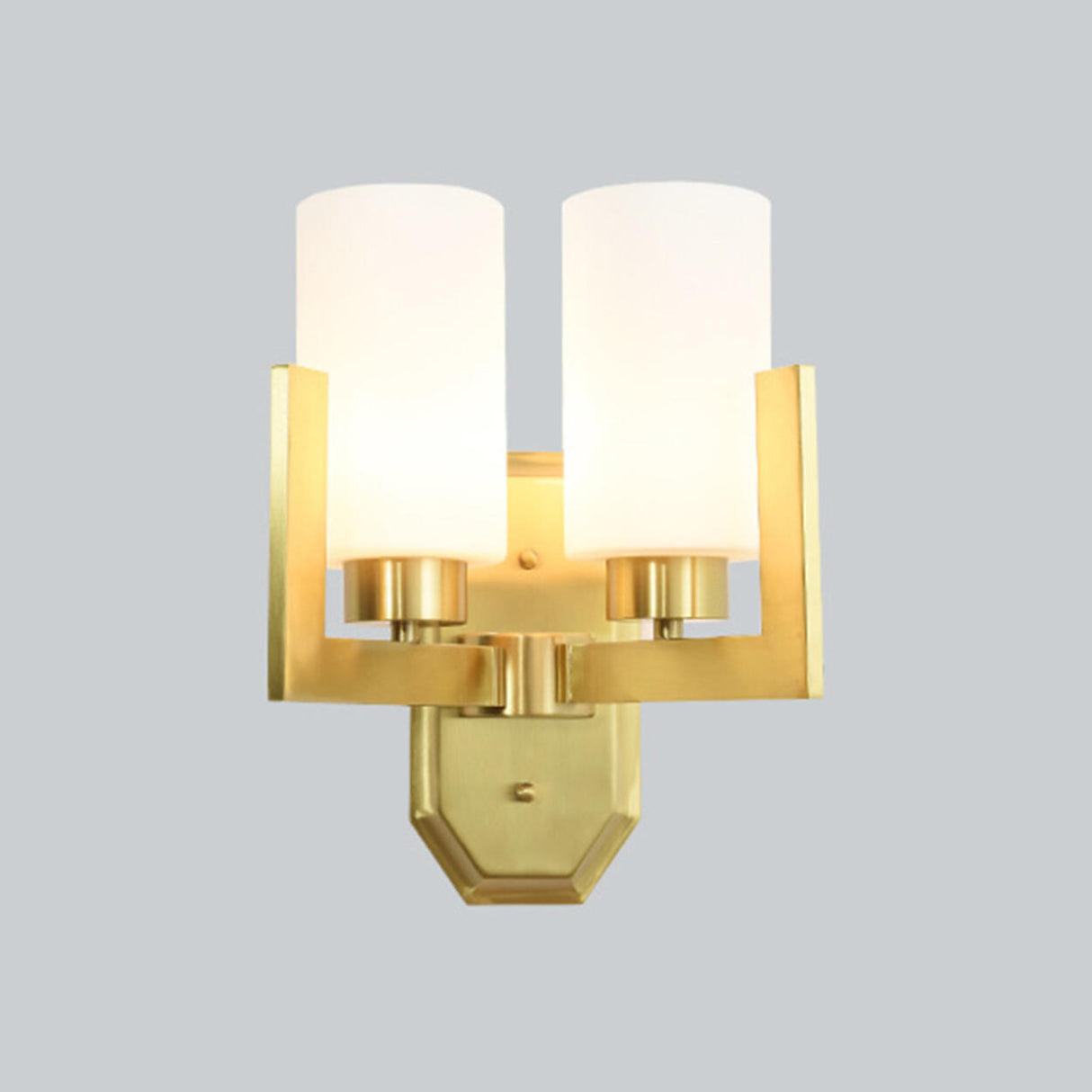 Bedroom Minimalist Gold Faceted Globe Wall Sconce Image - 25