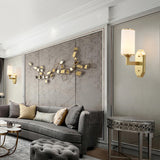 Bedroom Minimalist Gold Faceted Globe Wall Sconce Image - 29