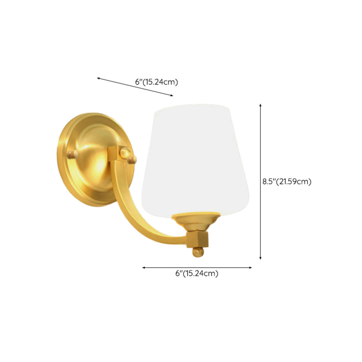 Bedroom Minimalist Gold Faceted Globe Wall Sconce 