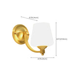 Bedroom Minimalist Gold Faceted Globe Wall Sconce #size