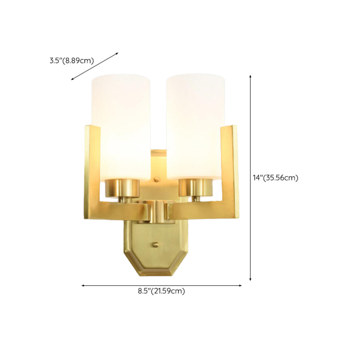 Bedroom Minimalist Gold Faceted Globe Wall Sconce Image - 37