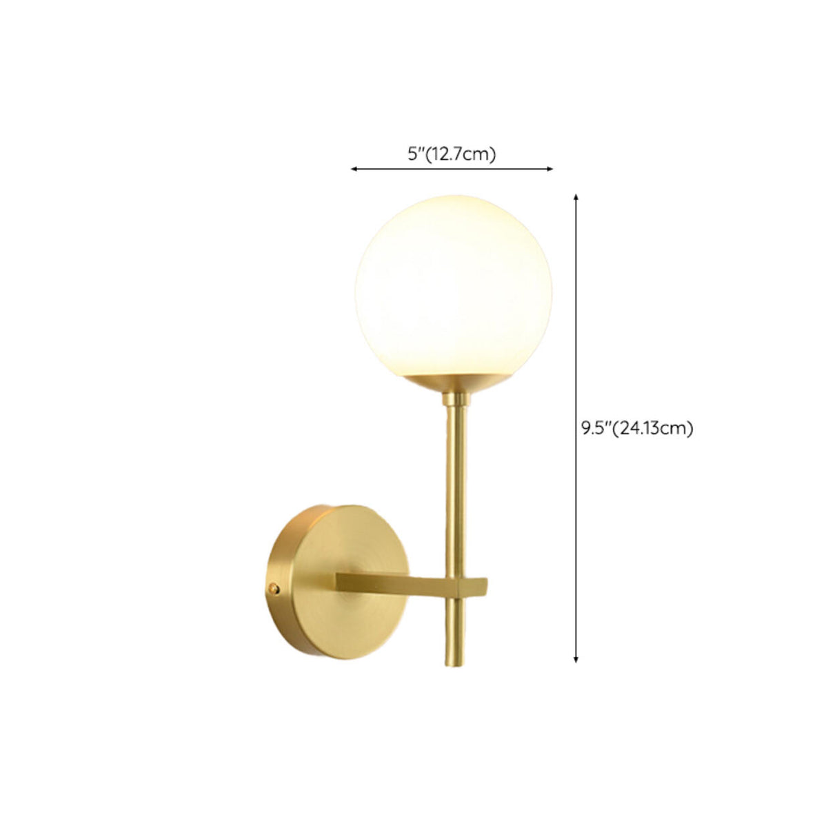 Bedroom Minimalist Gold Faceted Globe Wall Sconce Image - 40