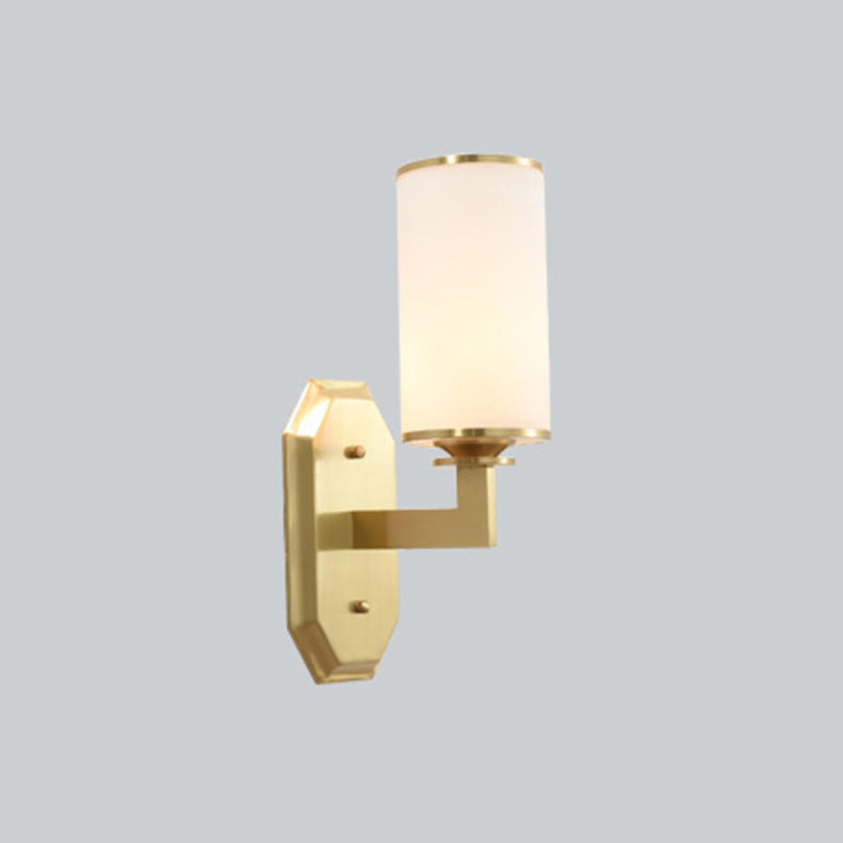 Bedroom Minimalist Gold Faceted Globe Wall Sconce Image - 9