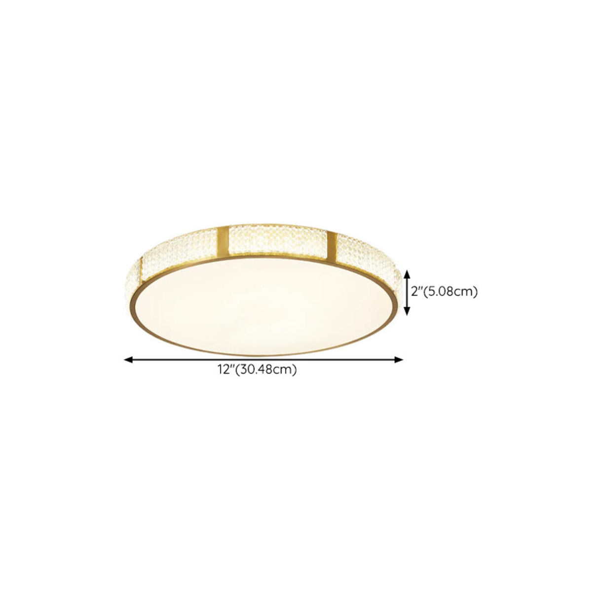 Bedroom Minimalist Gold Round Flush Mount Ceiling Light 