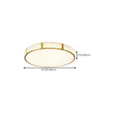 Bedroom Minimalist Gold Round Flush Mount Ceiling Light #size