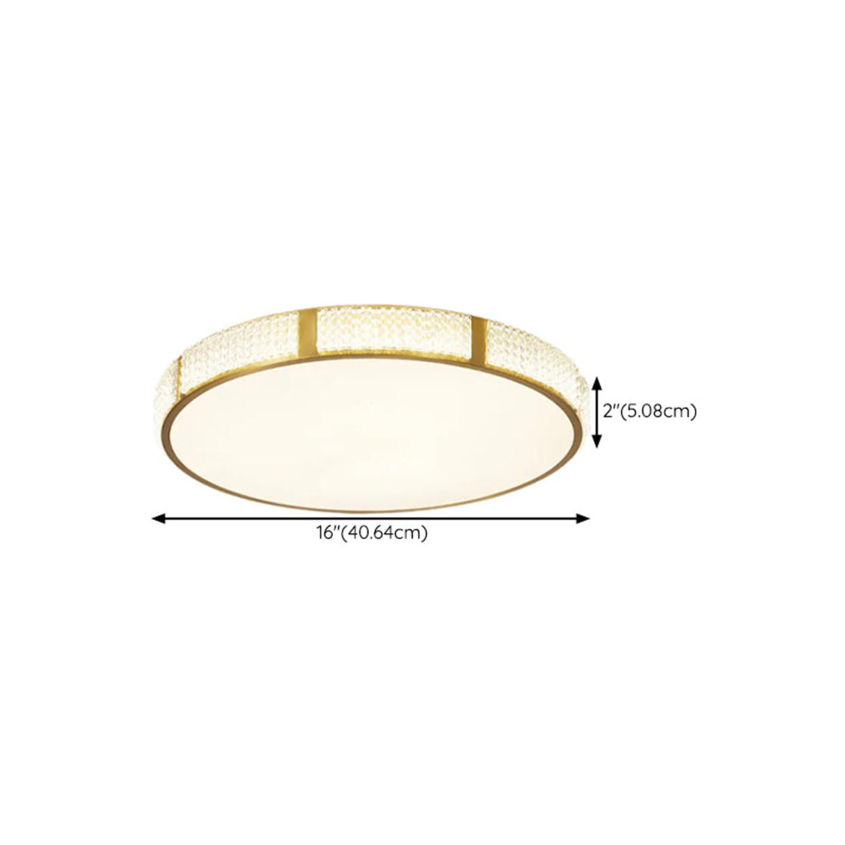 Bedroom Minimalist Gold Round Flush Mount Ceiling Light Image - 12