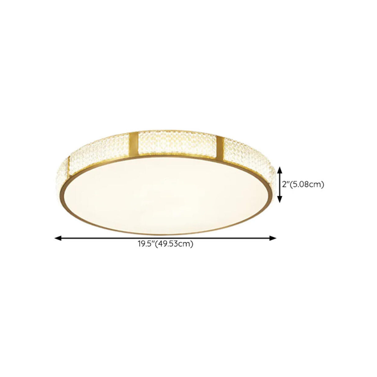 Bedroom Minimalist Gold Round Flush Mount Ceiling Light Image - 13