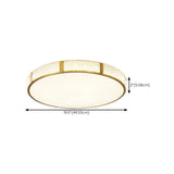 Bedroom Minimalist Gold Round Flush Mount Ceiling Light Image - 13