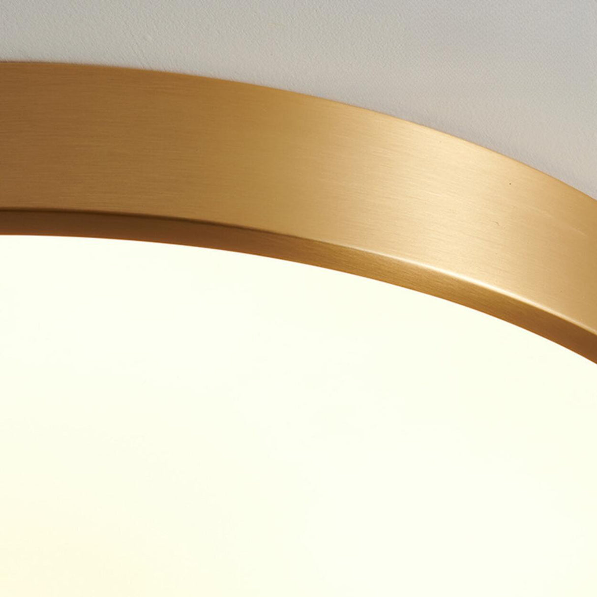 Bedroom Minimalist Golden Circle LED Flush Mount Light Image - 12