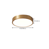 Bedroom Minimalist Golden Circle LED Flush Mount Light #size