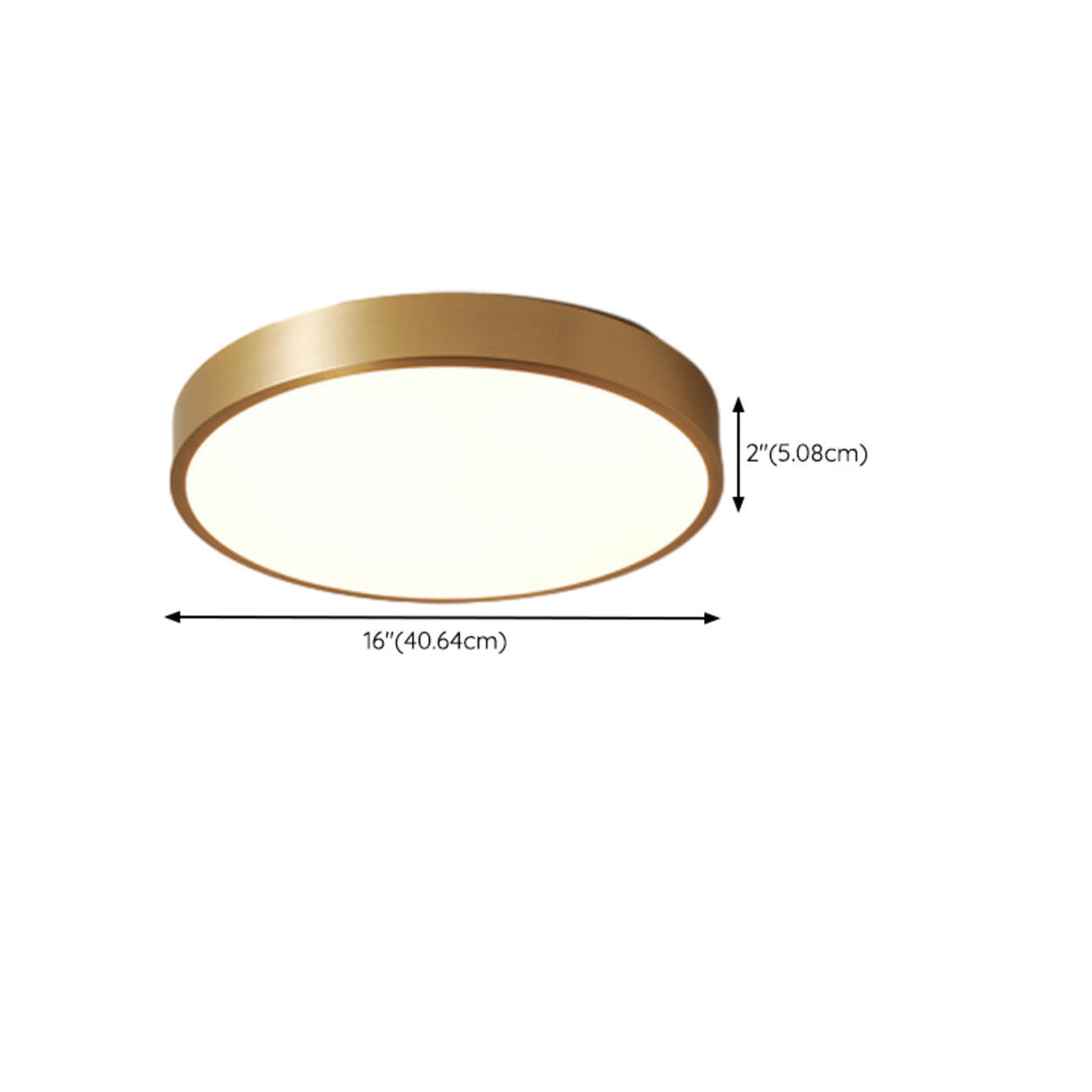 Bedroom Minimalist Golden Circle LED Flush Mount Light Image - 15