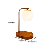 Bedroom Minimalist Moon Shade Wooden Base Table Lamp Image - 13