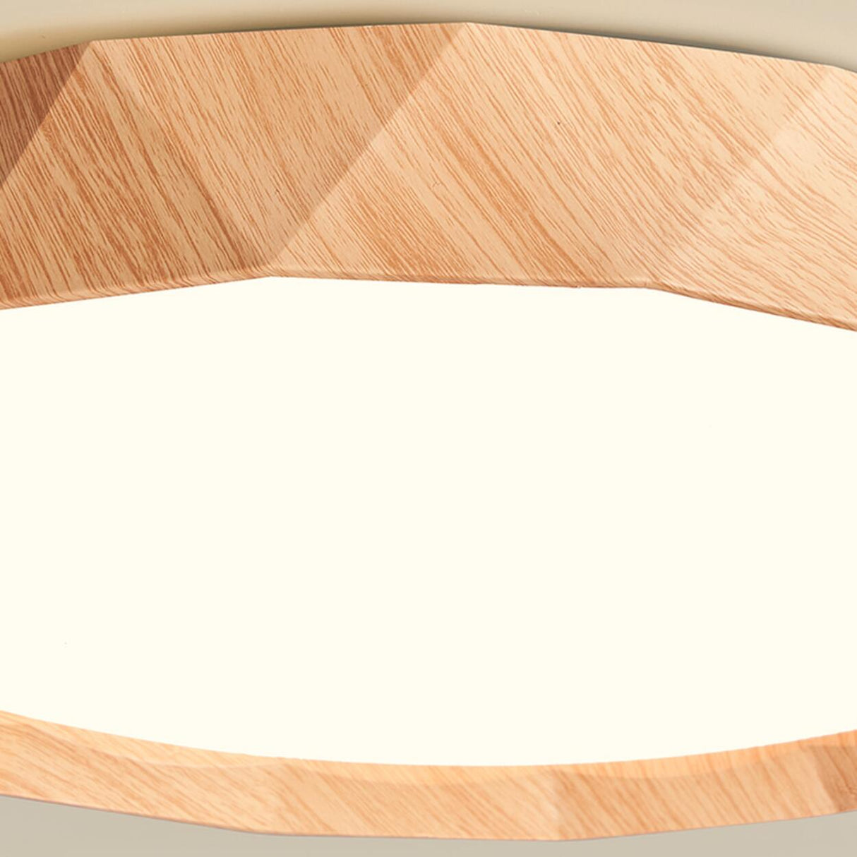 Bedroom Minimalist Round Wood LED Flush Mount Light Image - 12