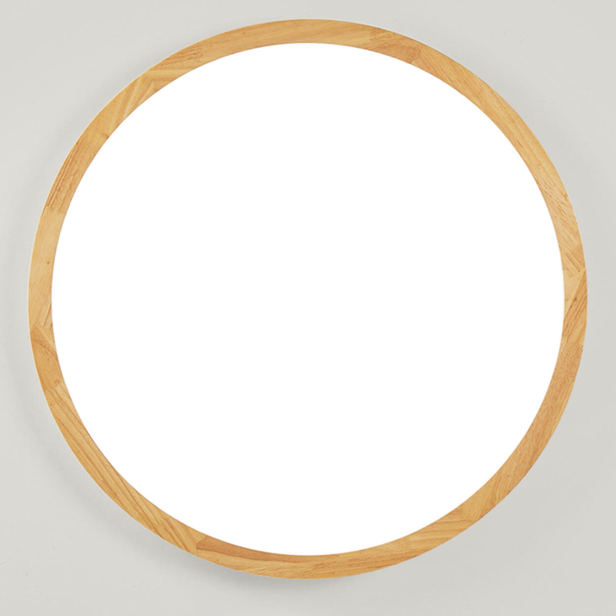 Bedroom Minimalist Slim Round Wood Flush Mount Light Image - 22