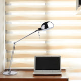 Bedroom Minimalist Sliver Adjustable Metal Table Lamp Image - 11