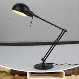 Bedroom Minimalist Sliver Adjustable Metal Table Lamp Image - 4