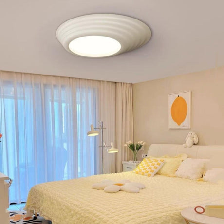 Bedroom Minimalist white LED Flush Mount Ceiling Light Image - 1