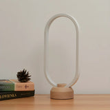 Bedroom Minimalist White Oval LED Decor Table Lamp Image - 13