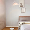 Bedroom Minimalist White Pleated Shade Floor Lamp Image - 1