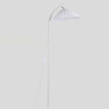 Bedroom Minimalist White Pleated Shade Floor Lamp Image - 14