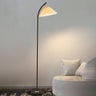 Bedroom Minimalist White Pleated Shade Floor Lamp Image - 2