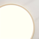 Bedroom Minimalist White Round LED Flush Mount Light Image - 13