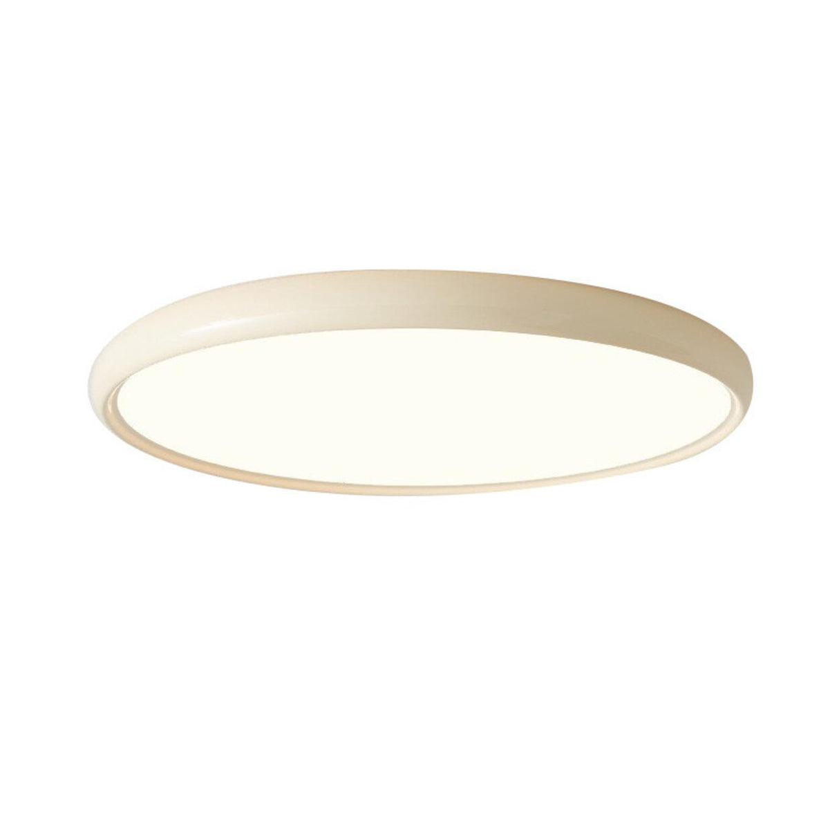 Bedroom Minimalist White Round LED Flush Mount Light Image - 5