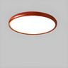 Bedroom Minimalist White Round LED Flush Mount Light Image - 8