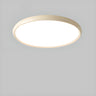 Bedroom Minimalist White Round LED Flush Mount Light Image - 9