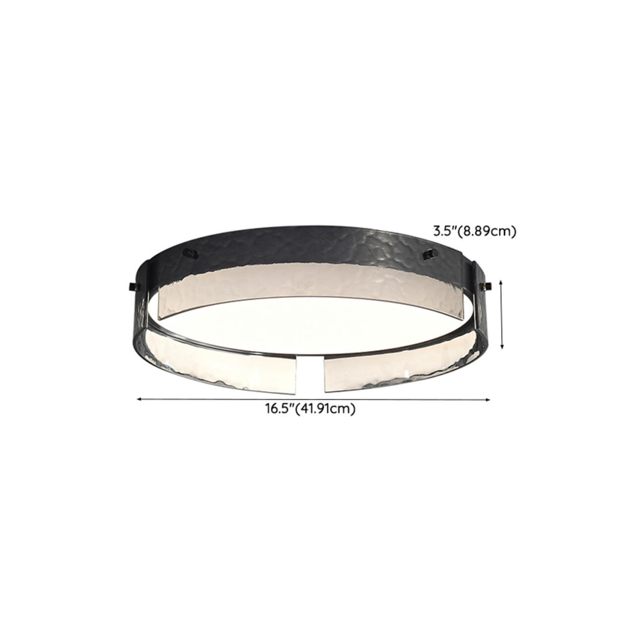 Bedroom Modern Black Circle Flush Mount Ceiling Light 