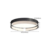 Bedroom Modern Black Circle Flush Mount Ceiling Light #size