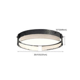 Bedroom Modern Black Circle Flush Mount Ceiling Light Image - 14