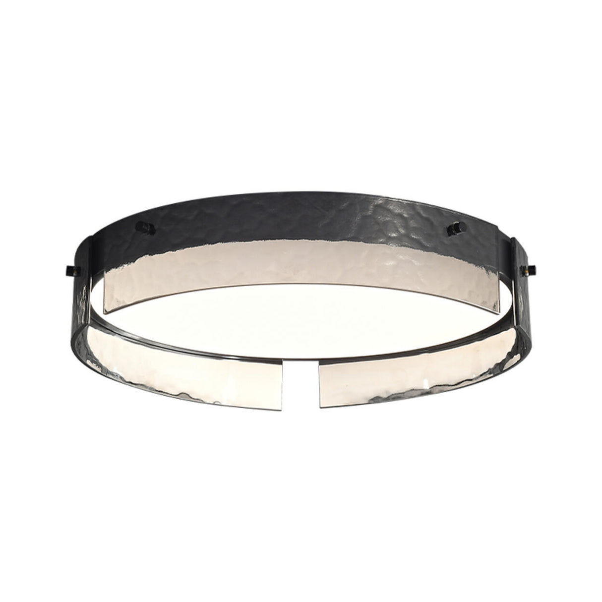 Bedroom Modern Black Circle Flush Mount Ceiling Light Image - 2