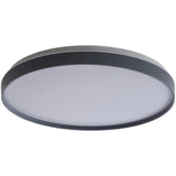 Bedroom Modern Black Circle LED Flush Mount Light Image - 10