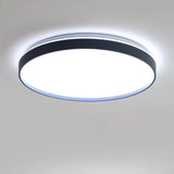 Bedroom Modern Black Circle LED Flush Mount Light Image - 11