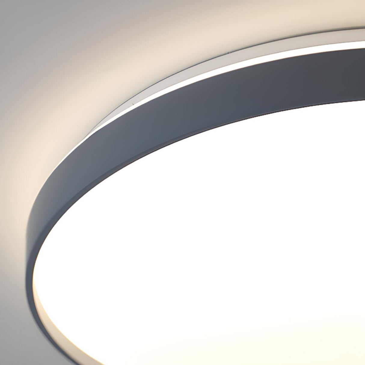 Bedroom Modern Black Circle LED Flush Mount Light Image - 18