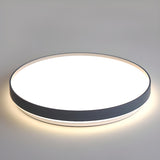 Bedroom Modern Black Circle LED Flush Mount Light Image - 19