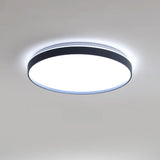 Bedroom Modern Black Circle LED Flush Mount Light Image - 2