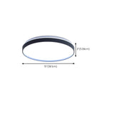 Bedroom Modern Black Circle LED Flush Mount Light Image - 22