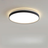 Bedroom Modern Black Circle LED Flush Mount Light Image - 5