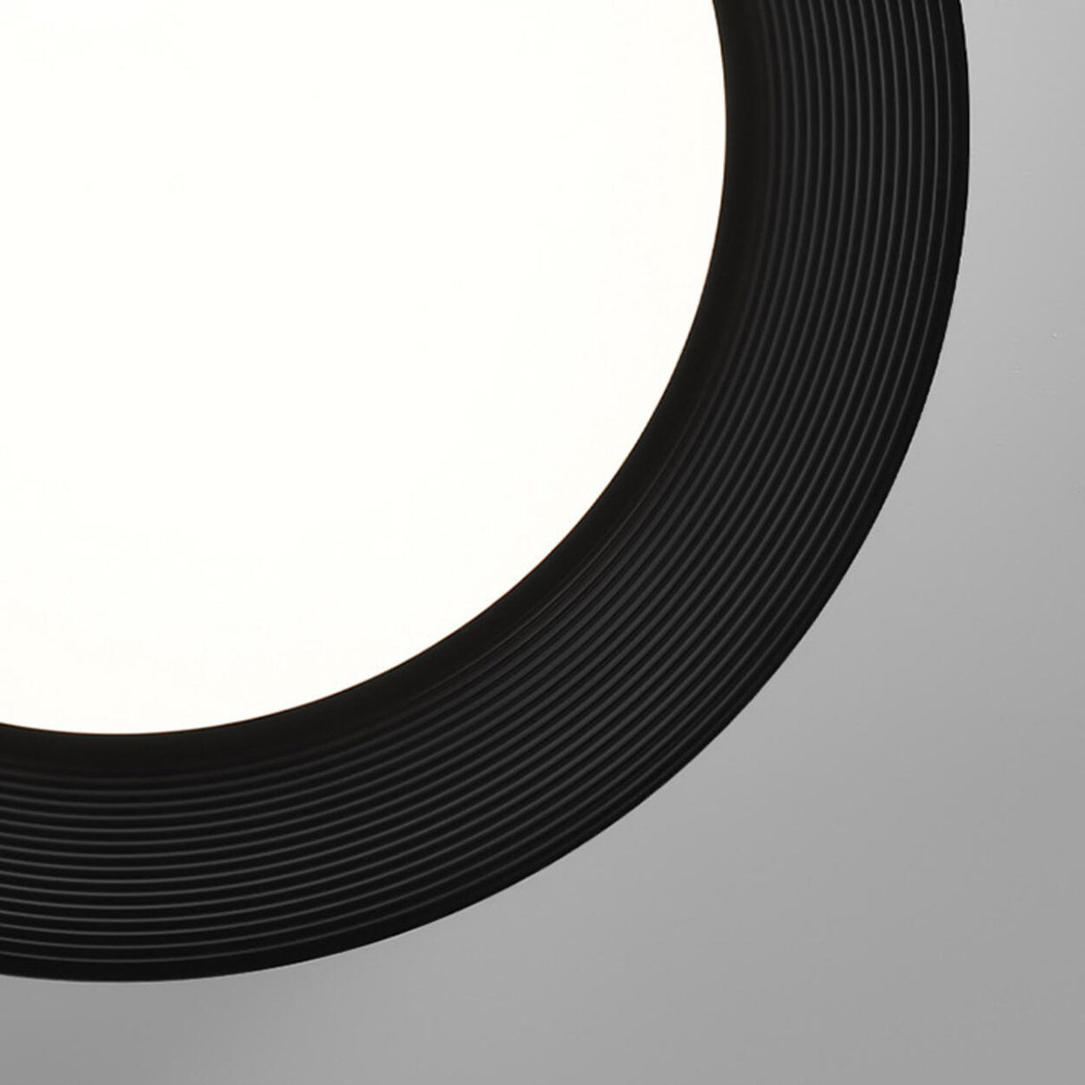 Bedroom Modern Black Circular LED Flush Mount Light Image - 11