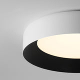 Bedroom Modern Black Circular LED Flush Mount Light Image - 12