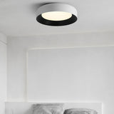 Bedroom Modern Black Circular LED Flush Mount Light Image - 15