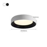 Bedroom Modern Black Circular LED Flush Mount Light Image - 17