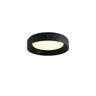 Bedroom Modern Black Circular LED Flush Mount Light Image - 3