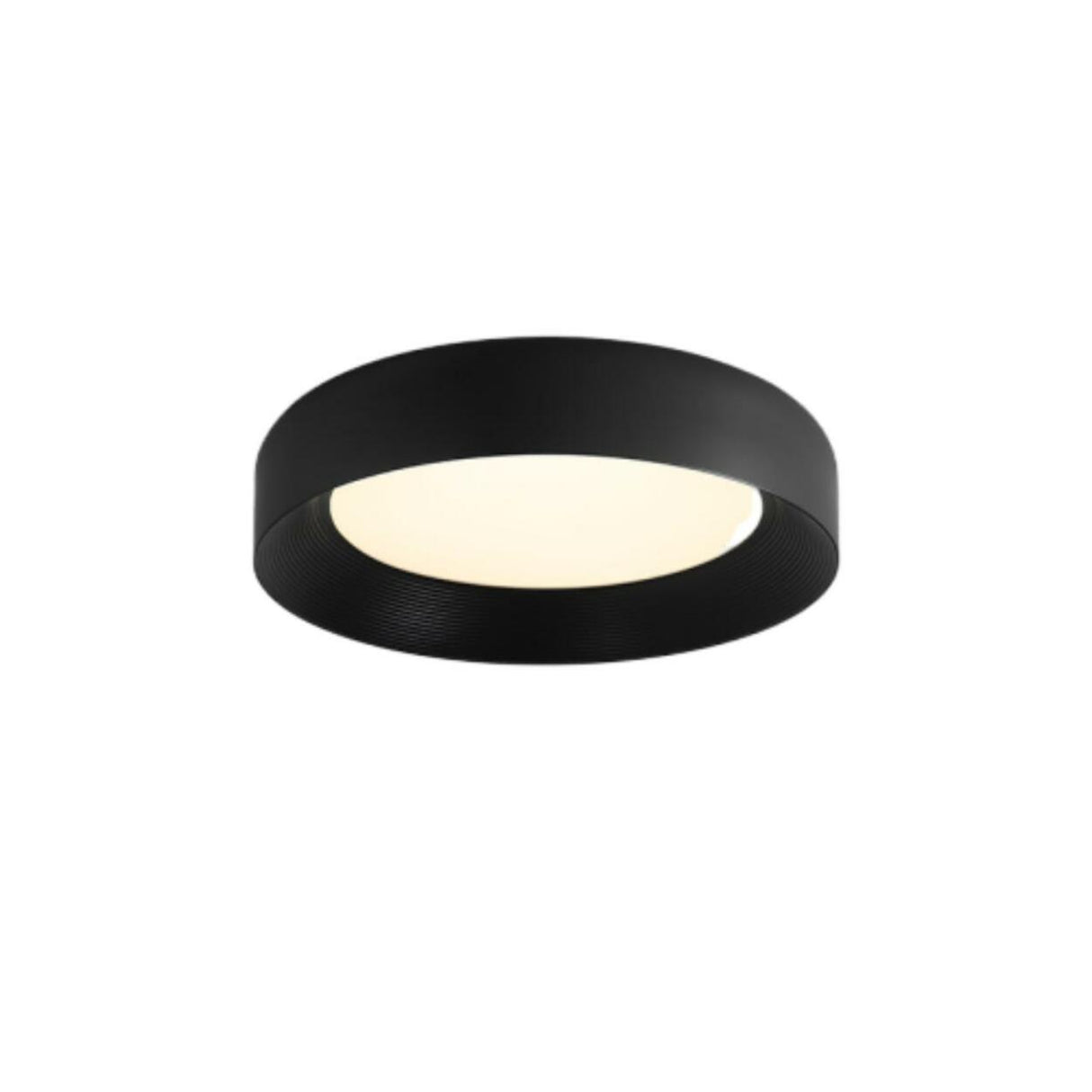 Bedroom Modern Black Circular LED Flush Mount Light Image - 5