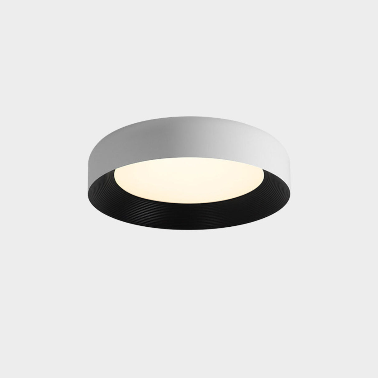 Bedroom Modern Black Circular LED Flush Mount Light Image - 6