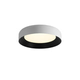 Bedroom Modern Black Circular LED Flush Mount Light Image - 7